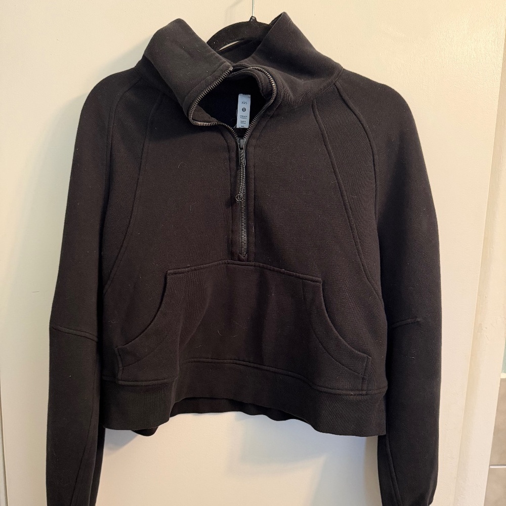 XX SOLD XX Lululemon Cropped Scuba Half Zip Size XS/X